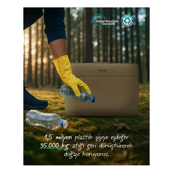 Mack Nova Eco Mce-1503 Bej 14.1" Laptop Kılıfı - Görsel 6