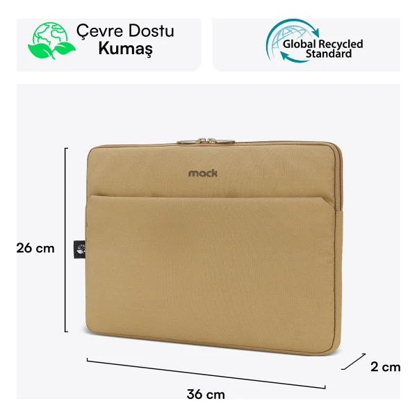 Mack Nova Eco Mce-1503 Bej 14.1" Laptop Kılıfı - Görsel 2