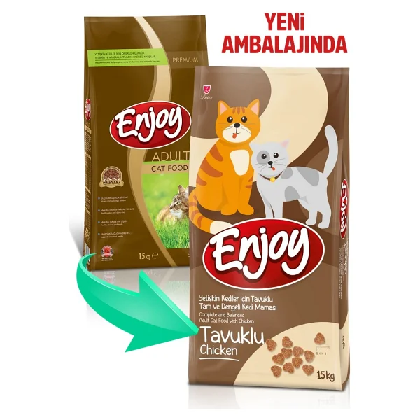 Enjoy Tavuklu 15 Kg 2'li Yetişkin Kedi Maması - Görsel 4