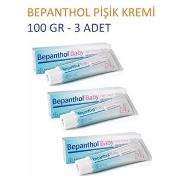 Bepanthol Baby Pişik Kremi 100 Gr X 3 Adet Bebekler İçin Güvenli Ve Etkili Bakım - Yeşil - Görsel 2