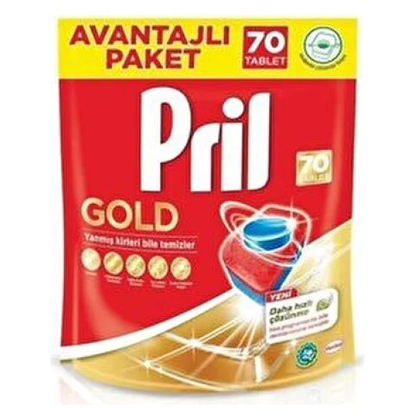 Pril Gold Bulaşık Makinesi Tableti 70'li - Görsel 2