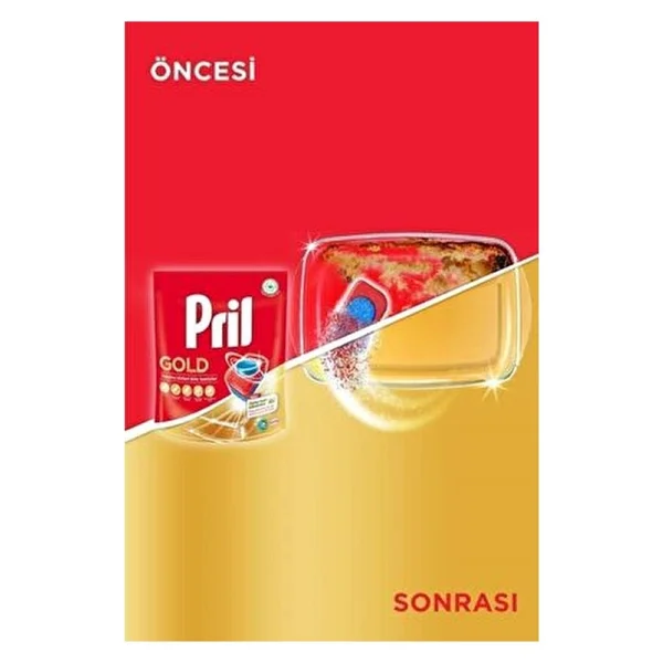 Pril Gold Bulaşık Makinesi Tableti 70'li - Görsel 3