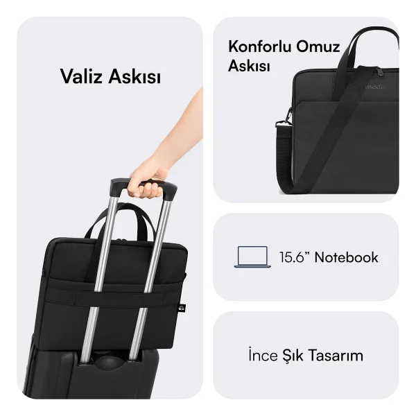 Mack Nova Eco Mce-1511 Siyah 15.6" Laptop Çantası - Görsel 3