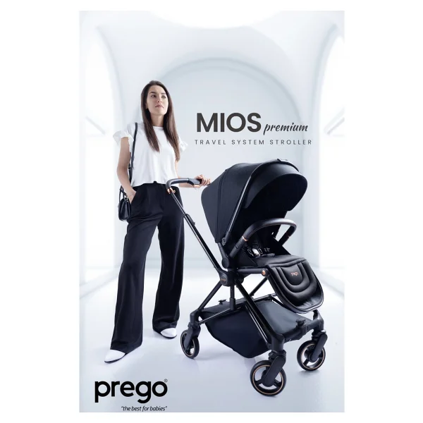 Prego 2099 Mios Premium Siyah Travel Sistem Bebek Arabası - Görsel 9