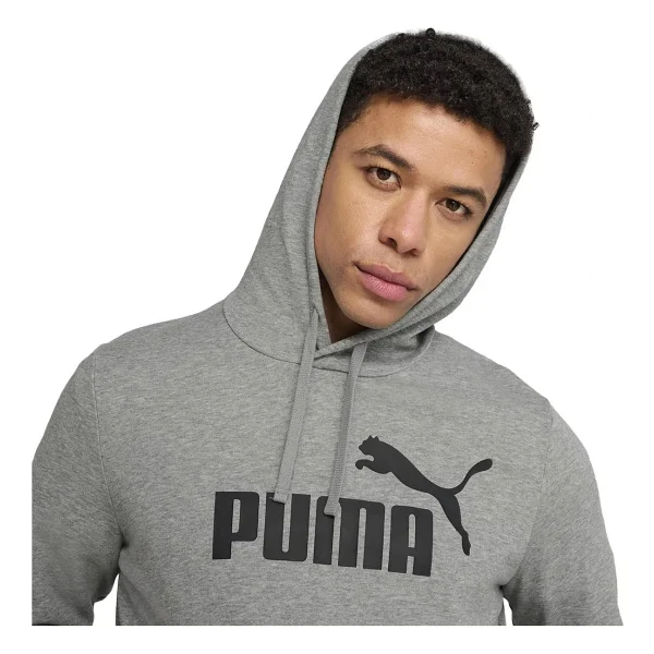 Puma Essentials No.1 Logo 682572-03 Kapüşonlu Gri Erkek Sweatshirt - Görsel 5