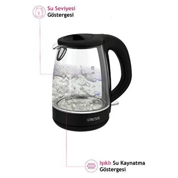 Altus Al 4054 C 2200 W 1.7 Lt Cam Kettle - Görsel 9