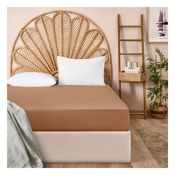 Evidea Soft Basic Bej 160x200 Cm Çift Kişilik Lastikli Çarşaf - Görsel 8
