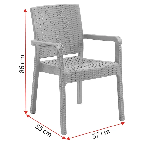 Evdemo King 6 Kişilik Rattan Cappuccino Bahçe & Balkon Takımı - Görsel 5