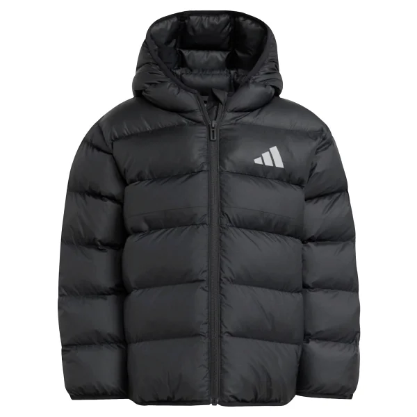 Adidas Synthetic Down Jm8864-Jl7430 Kapüşonlu Siyah Çocuk Şişme Mont - Görsel 3