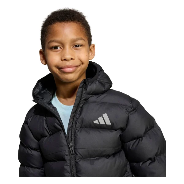 Adidas Synthetic Down Jm8864-Jl7430 Kapüşonlu Siyah Çocuk Şişme Mont - Görsel 5