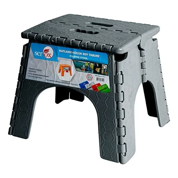 Katlanır Taşınabilirtabure Kamp Piknik Mutfak Taburesi Orta Boy 23x27x36 - Bordo - Görsel 4