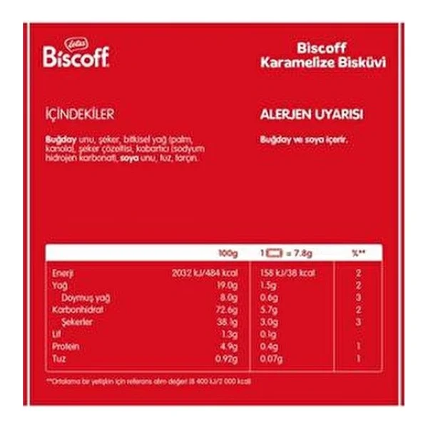 Lotus Biscoff Karamelize Bisküvi 2 Paket 250 Gr X 2 Kahve Ve Çay İle Mükemmel Uyum - 500 Gr - Görsel 6
