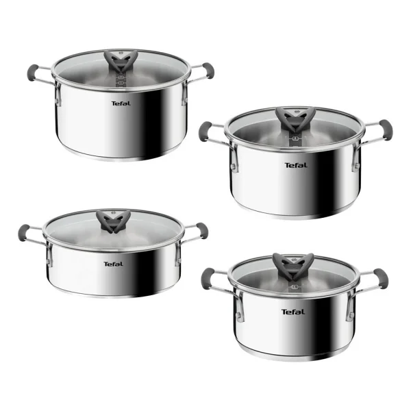 Tefal Optispace 8 Parça Çelik Tencere Seti - Görsel 2