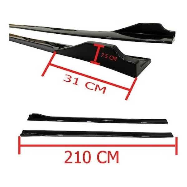 Üniversal Piano Black Kulaklı Flaplı Marşpiyel Lipi Bıçağı Gri - Görsel 2