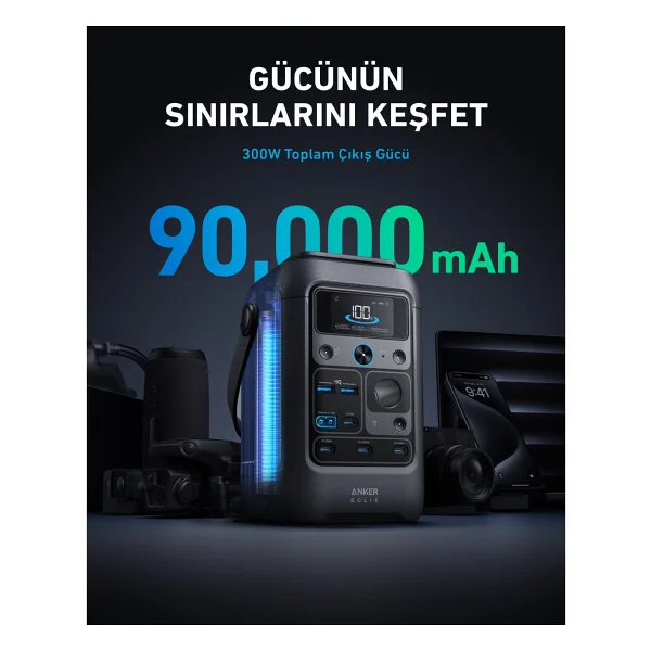 Anker Solix B1728 C300x D/C Güç Kaynağı + Ps60 Taşınabilir Güneş Enerji Sistemi - Görsel 2