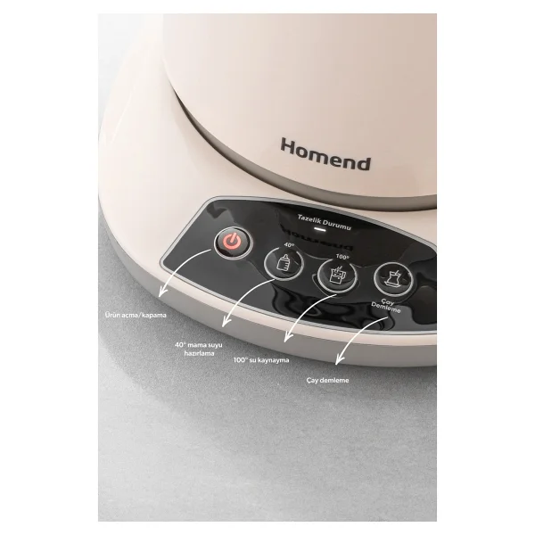 Homend Royaltea 1757H 1700 W Cam Demlikli Çay Makinesi - Görsel 6
