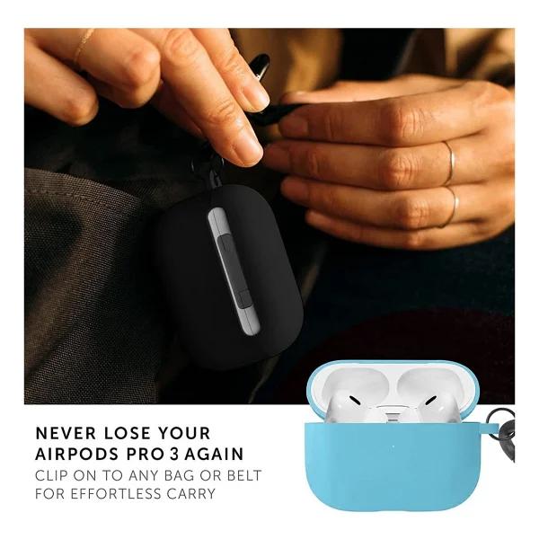 Microsonic AirPods Pro 3 Liquid Silicone Lansman Siyah - Görsel 5