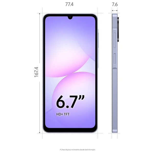 Samsung Galaxy A07 128 GB Mor - Görsel 2