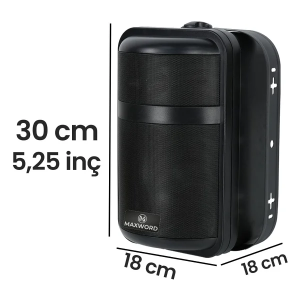 Maxword Mds-105Tb Yüksek Kaliteli 200W 5.25 İnç 16 Ohm/100V İki Yollu Duvar Tipi Sütun Hoparlör - Görsel 3