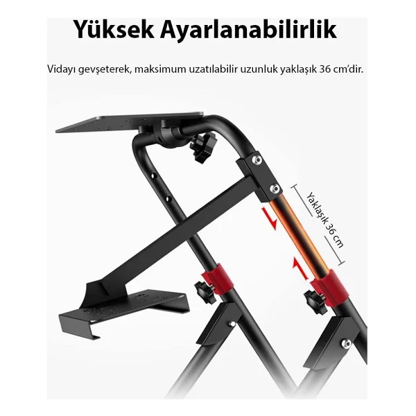 A9 Yarış Direksiyonu Standı (G25/G27/G29/G920/G923) Uyumlu Pxn-V10/V900 Destekli,Katlanabilir - Görsel 5
