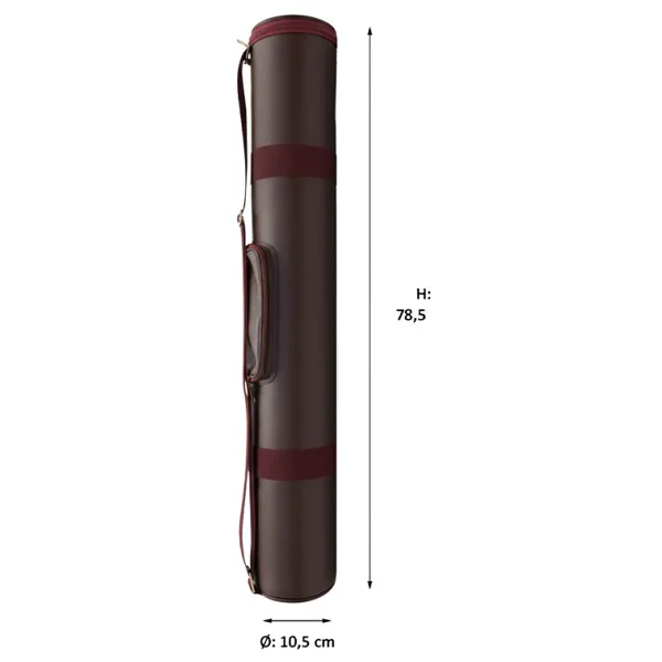 Yuga Suni Deri Proje Tüpü Cepli 10,5 Cm Bordo - Görsel 7