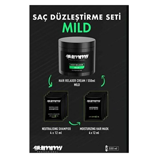 Gummy Hair Relaxer 2 Ay Kalıcı Saç Düzleştirme Seti - Görsel 3