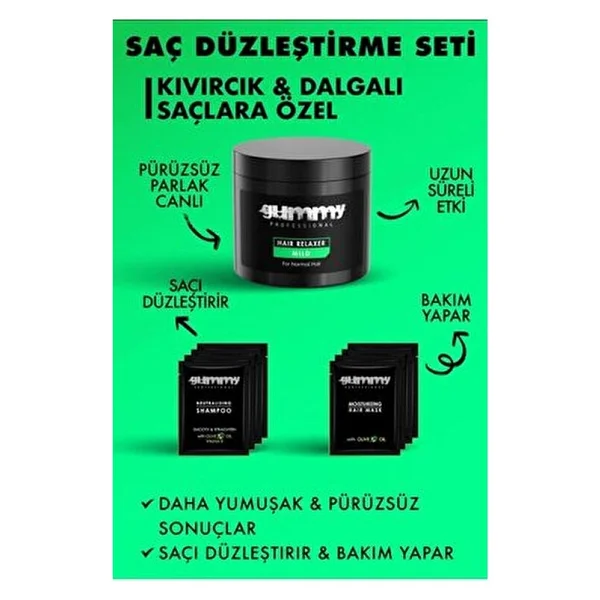 Gummy Hair Relaxer 2 Ay Kalıcı Saç Düzleştirme Seti - Görsel 4