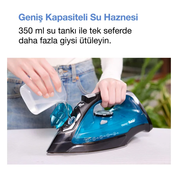 Fakir Mercy Mavi 2200 W Buharlı Ütü - Görsel 6