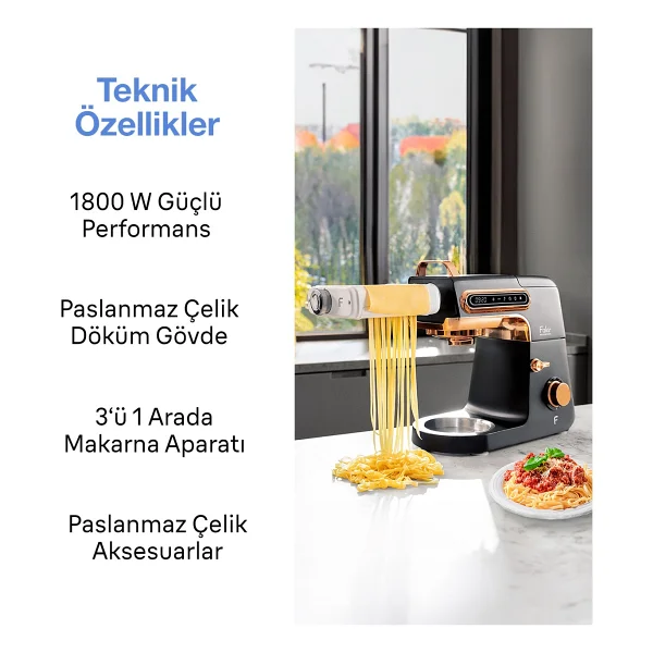 Fakir Chef Pastro 1800 W 6 lt Siyah Mutfak Şefi - Görsel 4