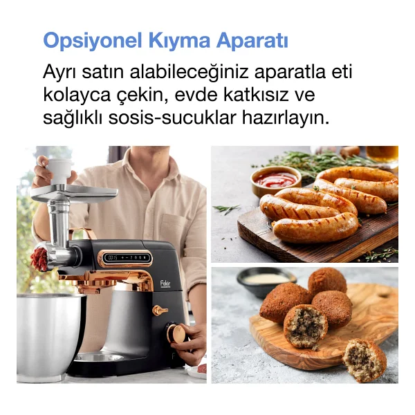 Fakir Chef Pastro 1800 W 6 lt Siyah Mutfak Şefi - Görsel 8