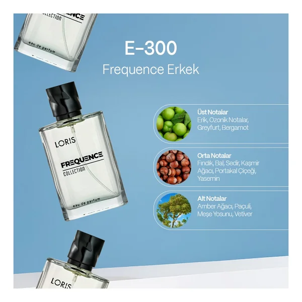 Loris E-300 Frequence Parfume Edp 50 Ml Odunsu Erkek Parfüm - Görsel 2