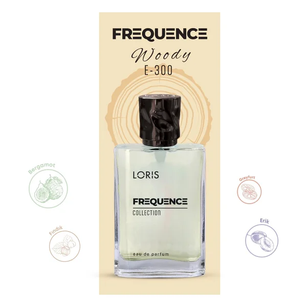 Loris E-300 Frequence Parfume Edp 50 Ml Odunsu Erkek Parfüm - Görsel 4