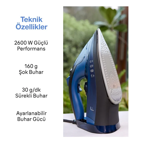 Fakir Flyjet Mavi 2600 W Buharlı Ütü - Görsel 2