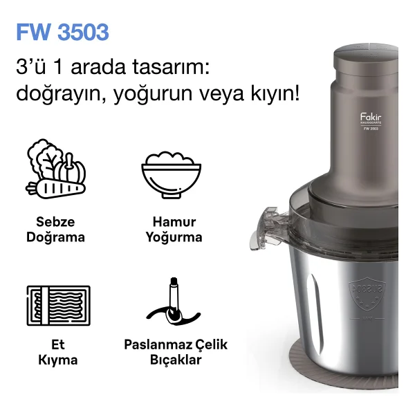 Fakir Fw3503 3in1 500 W Doğrayıcı - Görsel 3