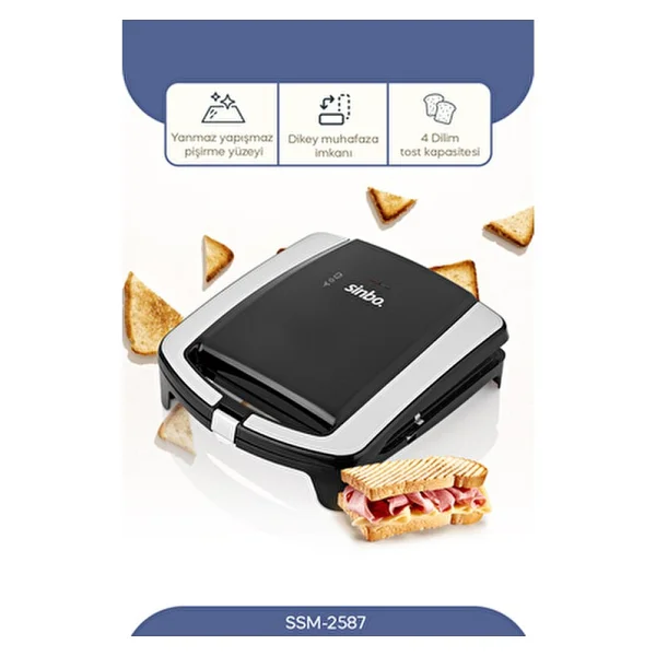 Sinbo Ssm-2587 750 W Tost Makinesi - Görsel 3