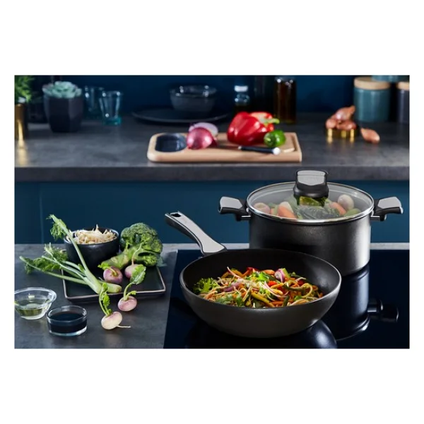 Tefal Titanyum 6x Unlimited One İndüksiyon Tabanlı 28 Cm Wok Tava - Görsel 4