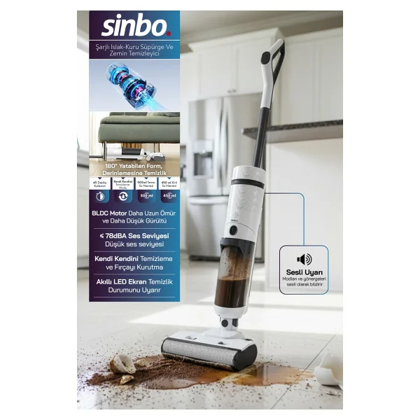 Sinbo Sfc-4104 Islak Kuru Dikey Süpürge - Görsel 9