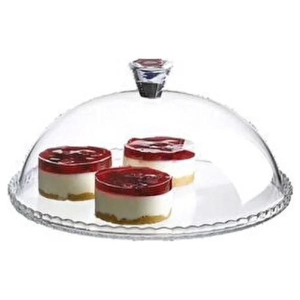 Paşabahçe Kek Fanusu Cam Ayaksız 850 Ml 10 Cm Şeffaf Tasarım İle Zarif Sunum - Beyaz - Görsel 3