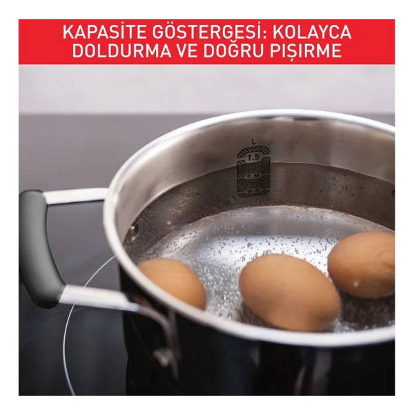 Tefal Optispace 8 Parça Çelik Tencere Seti - Görsel 5