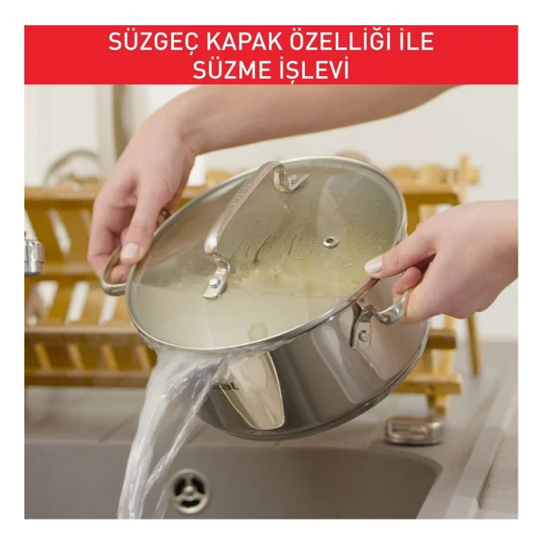 Tefal Duetto 8 Parça Çelik Tencere Seti - Görsel 4