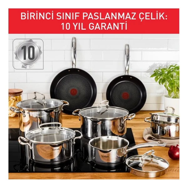 Tefal Duetto 8 Parça Çelik Tencere Seti - Görsel 7