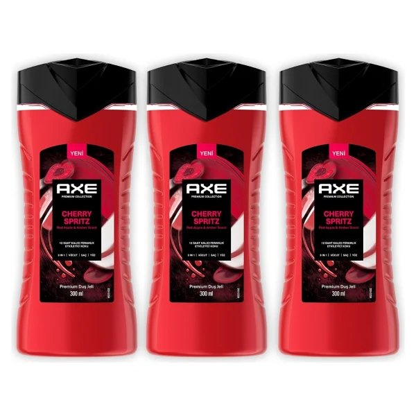 Axe Premium Collection Cherry Spritz 3 İn 1 300 Ml 3 Adet Duş Jeli - Görsel 2