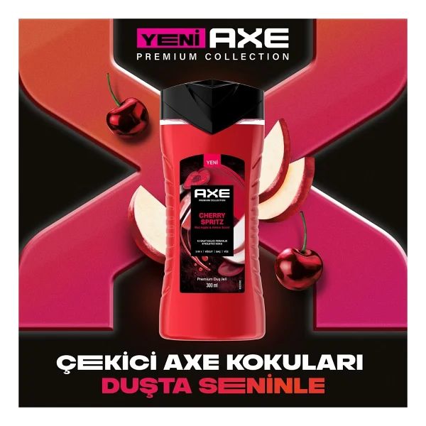 Axe Premium Collection Cherry Spritz 3 İn 1 300 Ml 3 Adet Duş Jeli - Görsel 3