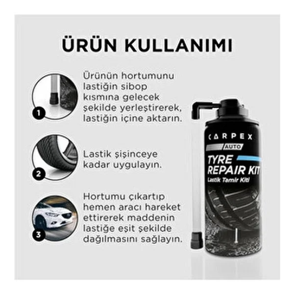 Carpex 300 Ml Lastik Tamir Kiti Sprey - Görsel 7