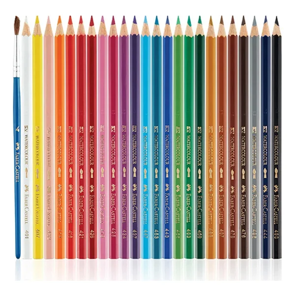 Faber-Castell Aquarell Karton Kutu 24'lü Sulu Boya Kalemi - Görsel 5