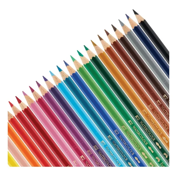 Faber-Castell Aquarell Karton Kutu 24'lü Sulu Boya Kalemi - Görsel 6