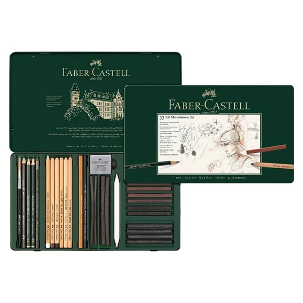 Faber-Castell Pitt Monochrome 33 Parça Eskiz Seti - Görsel 2