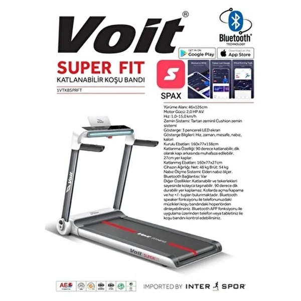 Voit Super Fit Katlanabilir Koşu Bandı - Görsel 6