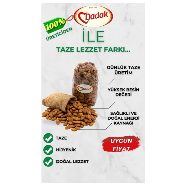 Dadak Çiğ Badem 5 Kg - Görsel 2