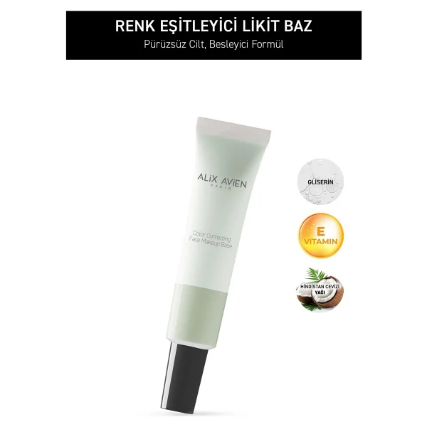 Alix Avien Color Correcting Mint Kızarıklık Karşıtı Spf 15 30 Ml Makyaj Bazı - Görsel 5